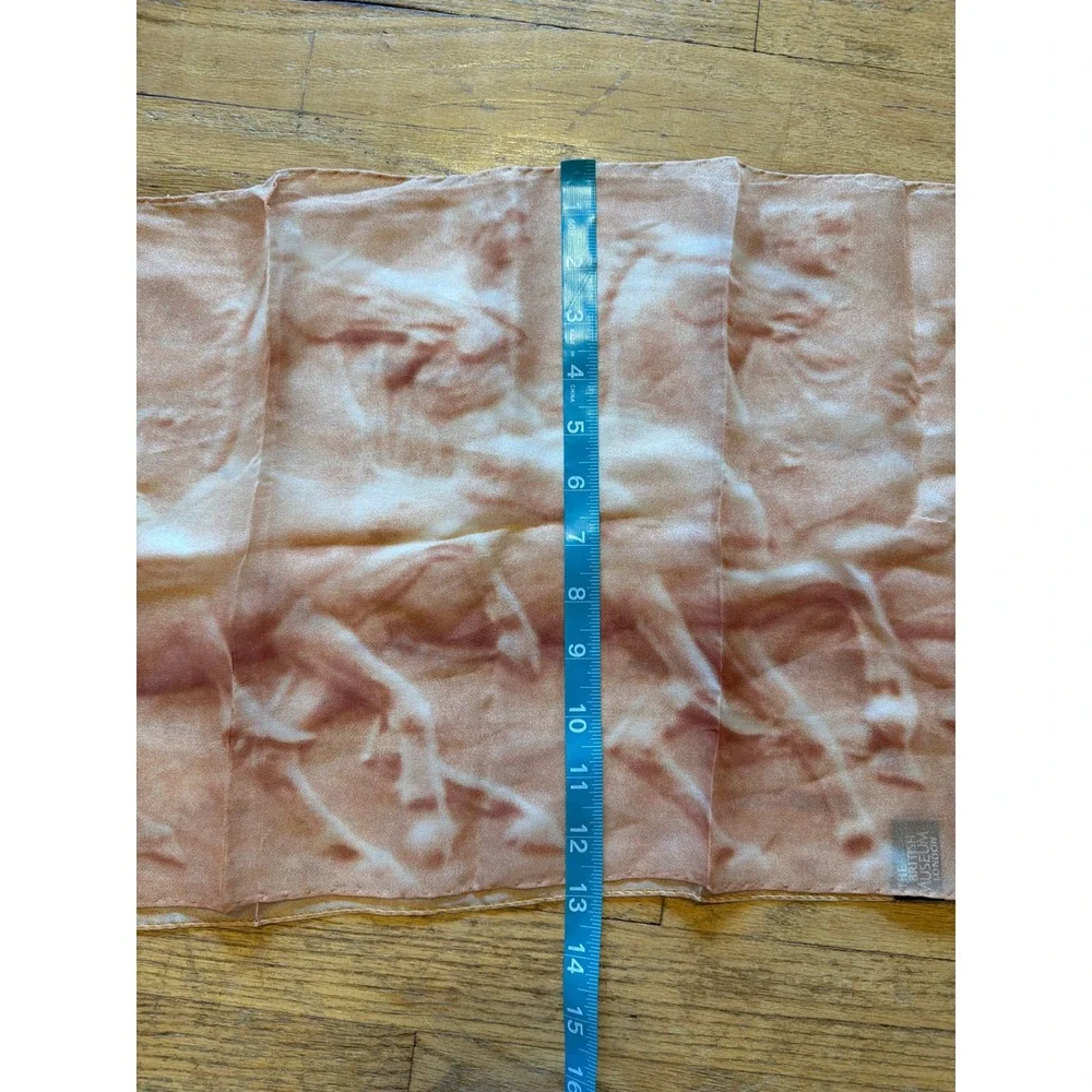 British Museum London 100% Silk Scarf Italy Parthenon Frieze Marble Relief Print